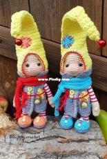 Happy Crochet - Ksenia / Kseniya Kornilova - Rainbow gnome - Russian