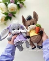 Baby toys nt - Nadezhda Pankova - Надежда Панкова - Donkeys Yasha and Stesha - Ослики Яша и Стеша - Russian