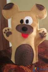 Dog hand puppet