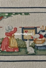 Laundry stitch in progress