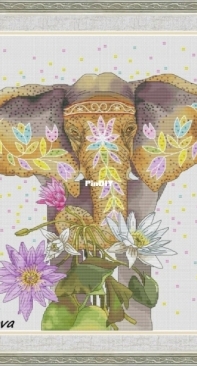 Elephant and Lotus by Nadezhda Gavrilenkova