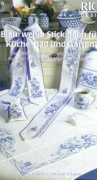 RICO-Design Book 9 - Blau/weiße Stickideen für Küche, Bad und Garten