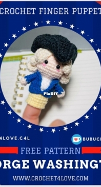 Crochet4Love - Bao Ha Gia - Finger Puppet George Washington - Free
