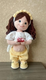 Suprema Artesanatos - Simone Padilha  - Pregnant Doll - Boneca Grávida - Portuguese