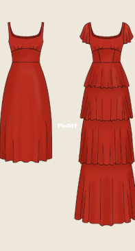 KianaBonolloDesigns - Flounce Tiered Dress - Kiana Bonollo