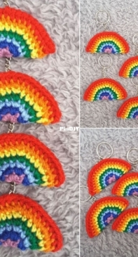Crochet at Teris - Teri Hamilton - Rainbow Keychain - Free