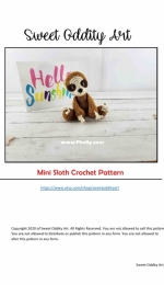 Sweet Oddity Art - Carolyne Brodie - Mini Sloth