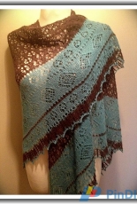 Cherry Blossom and Diamond Shawl by Majken Hertz