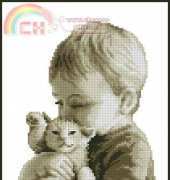 Vervaco PN-0148508 Boy with Kitten