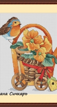 SAstitch - Bird With Orange Flowers by Svetlana Sichkar