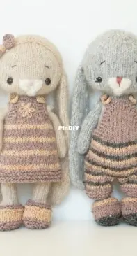 Clothes For 10 Inch Polushka Bunny Knit by Maria Ermolova - English, French, Spanish