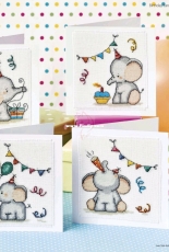 Its Party Time - Birthday Cards by Lucie Heaton from Cross Stitch Gold 162 XSD