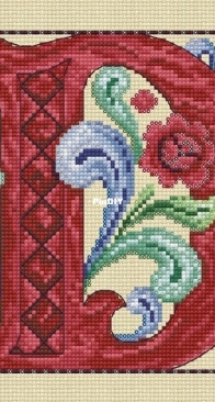 Letter D from Mill Hill Book JSP007 Jim Shore - Monograms