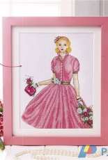 Pink Lady by Joan Elliott from Cross Stitch Crazy 233