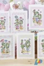 Taking Shape - Topiary Ages by Durene Jones from Cross Stitch Card Shop 100 XSD