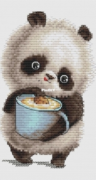 Fun Sheep FS/22-070 Coffee lovers. Panda by Anastasia Kravtsova / Eremeeva
