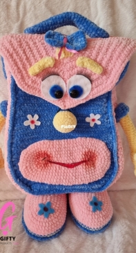 Luvly Gifty - Petra Moravcikova - Crochet Backpack - Háčkovaný batoh - Czech - Translated