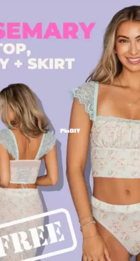 Madalynne Intimates - Rosemary Bra Top, Panty and Skirt - Sizes XS-5X