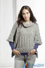 Universal Yarn-Glacier Bay Poncho by Amy Gunderson-Free