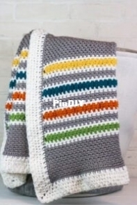 Winding Road Crochet - Lindsey Dale - Modern Stripes Crochet Blanket - Free