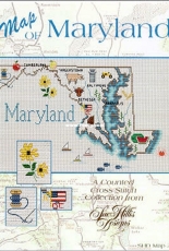 Sue Hillis Designs SHD Map 20 Map of Maryland