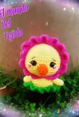 Pollito con maceta