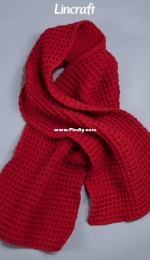 Lincraft P089 - Esther Waffle Stitch Scarf - Free