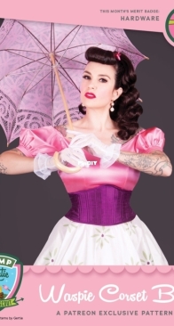 Waspie Corset - Charm Patterns - sizes 2-20 and 18-34