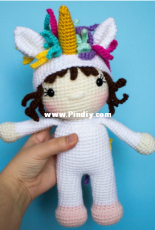 The Friendly Red Fox - Kali Dahle - Wanda the Crochet Unicorn Doll - Free