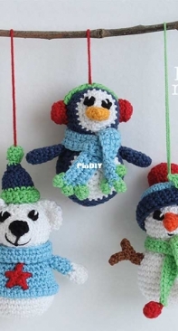My Crochet Chums - Pia Simpson - Lockdown Ami Challenge - Number 45 - Frosty Trio - Free