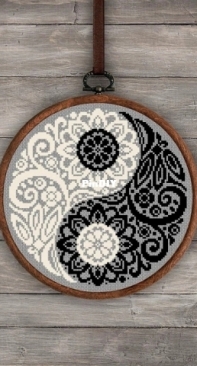 Sam Xstitch Ying Yang Floral  XSD + PCS