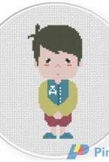 Daily Cross Stitch - A Little Shy Boy