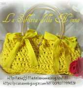 Crocheted t-shirt yarn bag