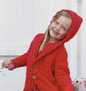 Drops Design-Red Riding Hood Coat-W051bn Free