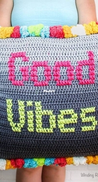 Winding Road Crochet - Lindsey Dale - Positive Pom Pom Pillow - Free