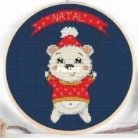 Christmas Polar Bear by Iryna/ Irene Stegnii