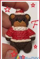 Teddy bears christmas polymer clay