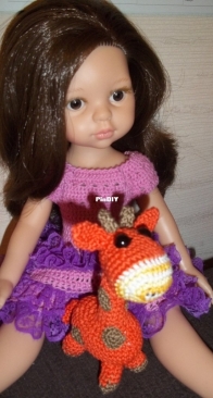 Crochet giraffe for doll