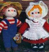 Little Susie And Sammy Dolls from Womens Circle Crochet Summer 1987 - Free