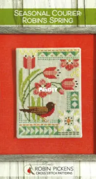Robin Pickens Cross Stitch Patterns - Seasonal Courier: - Robin's Spring