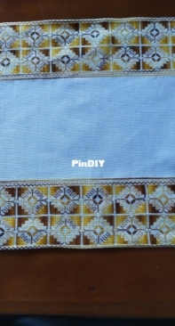 cross stitch  table  mate