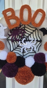 Hobbii Design - Crafty Maz Designs - Mary Etheridge - Spooky Hoop - Kranz - German - Free