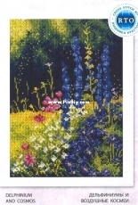 RTO M626 - Delphinium and Cosmos