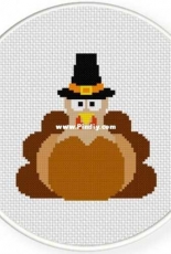 Daily Cross Stitch - Turkey Pilgrim