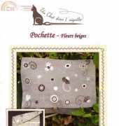 Un chat dans laiguille Ref.908 Pochette Fleurs Beiges