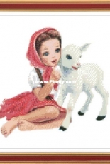 Dina Stitch - Girl With Lamb - Free