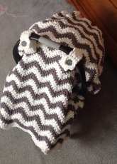 Crochet by Jennifer- Jennifer Dougherty- Chunky Chevron Car Seat Canopy Cover