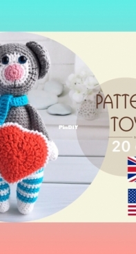Knittoypatterns - Natalya Solovjeva/Natalia Solovieva - Cat with a red heart