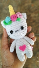 A little love everyday! - Paint It Colorful - Anitha Domacin - Amigurumi Caticorn