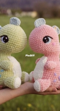 Magic filament - Lysenko Crochet - Tatiana / Tatyana Lysenko - Baby Dinosaur - Bebe Dinossauro - Portuguese - Translated